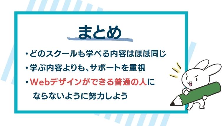 Webデザインスクールの選び方まとめ